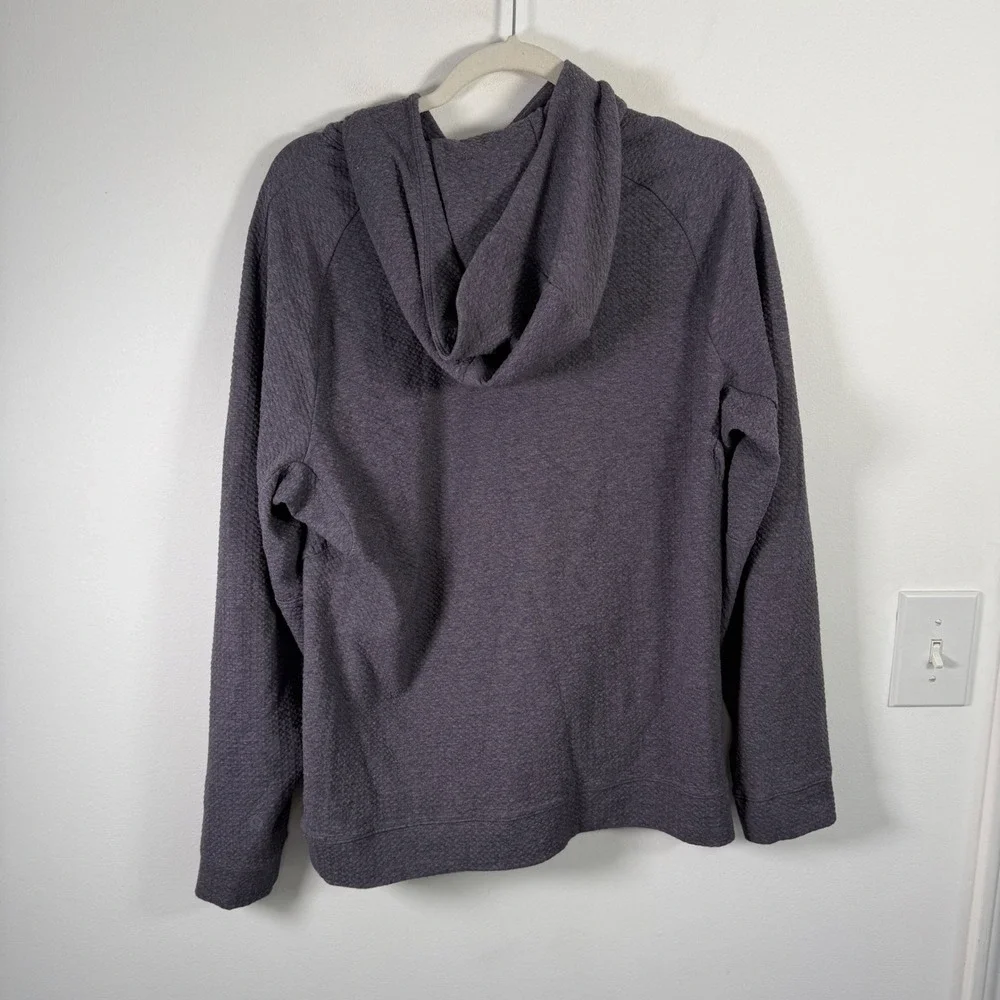 Lululemon At Ease Hoodie Mens Medium Purple Textured Pullover Athleisure Gym